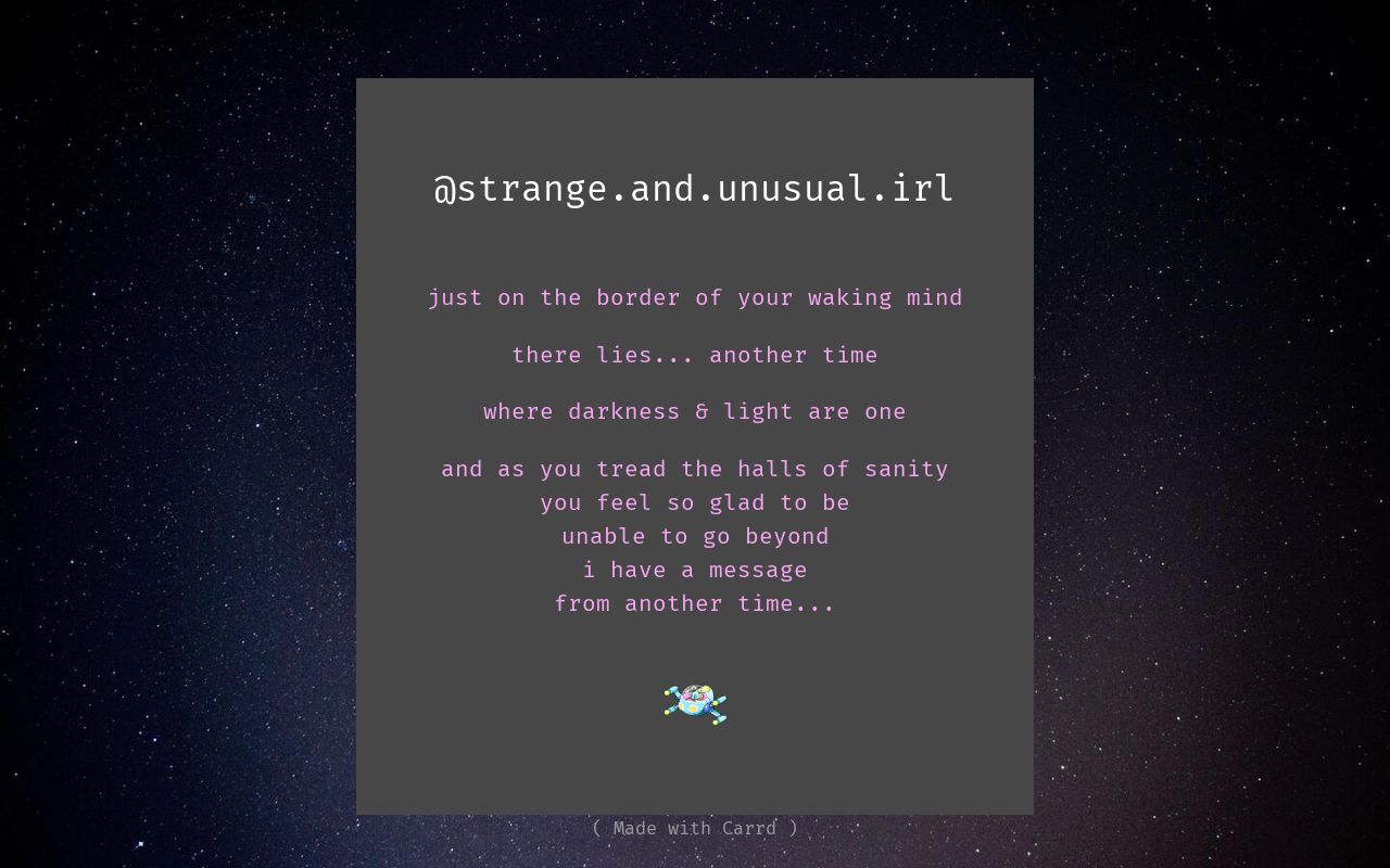 Carrd profile picture for @unusual